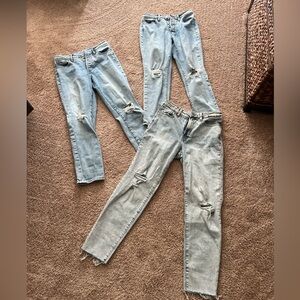 3 Old Navy High Rise OG Straight Jeans